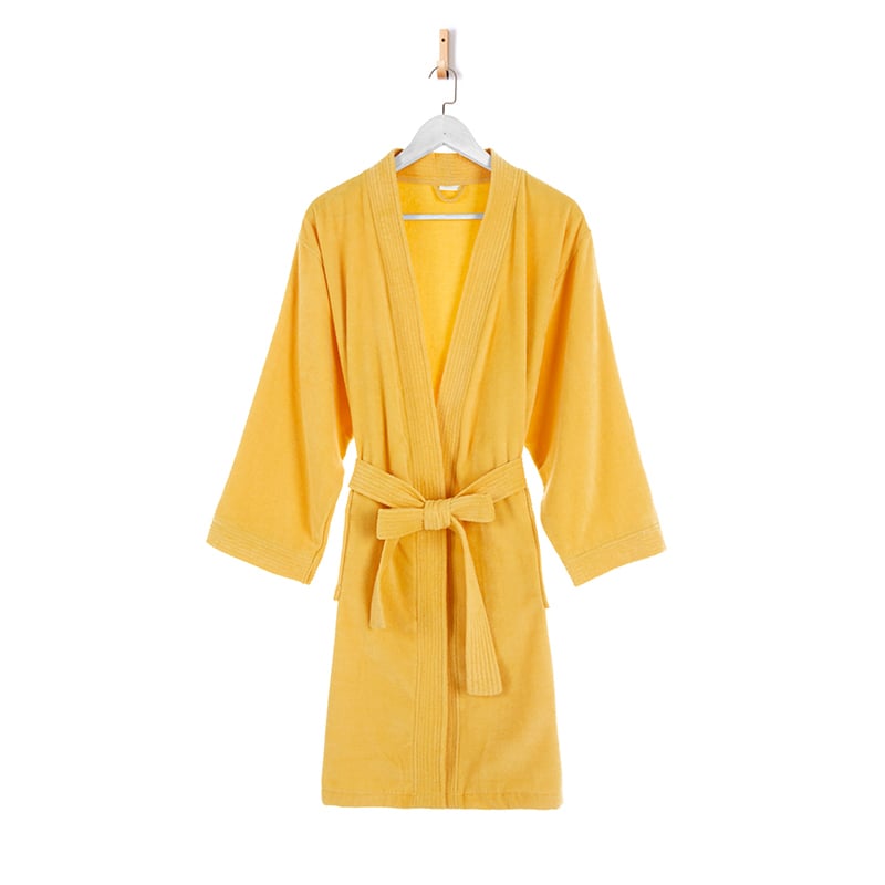 Cotton yellow terry bathroom robes