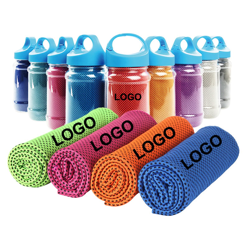 custom polyester solid color cooling towel