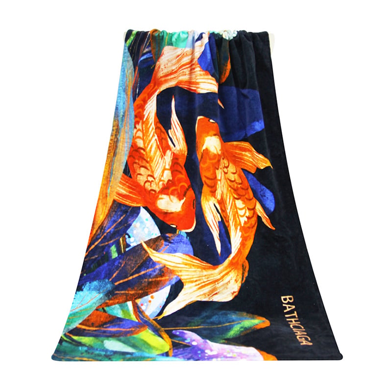 Cotton digital printed bath towels