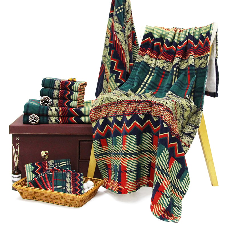 Luxury cotton printed bath towels