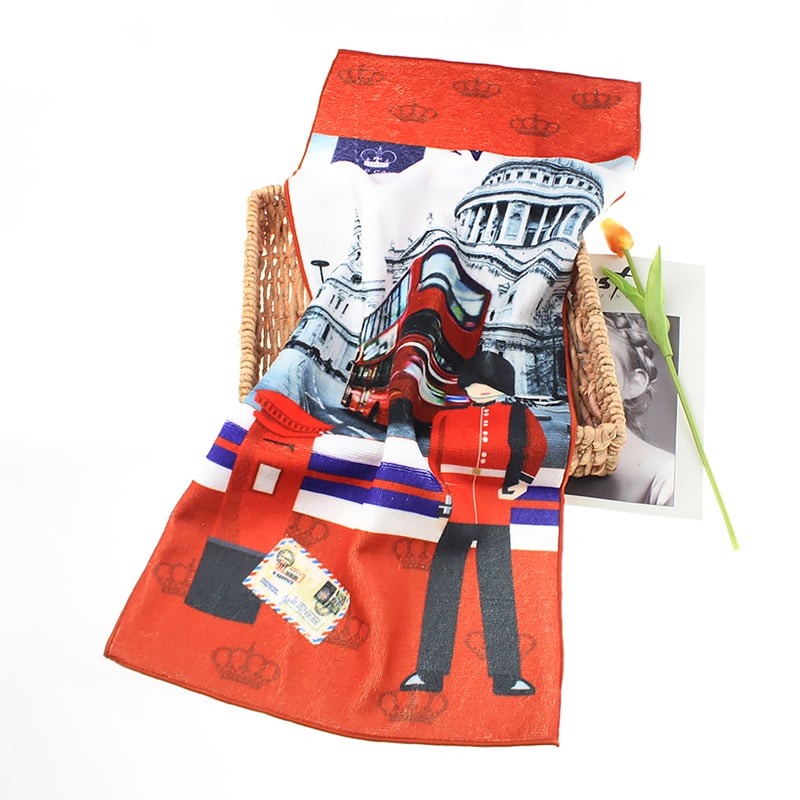 Custom microfiber printed face towel