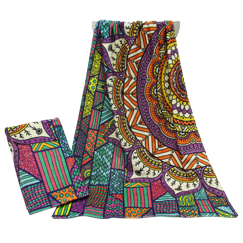Premium Double-Sided Cotton Printed Towels with Reactive Printing Technology