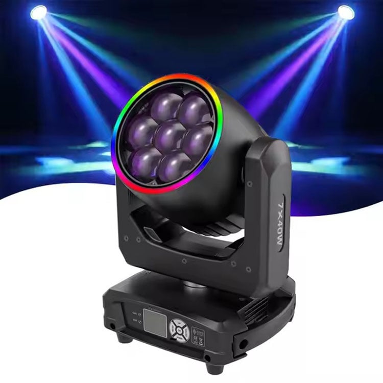 AOPU 7*40W Bienenauge Mini Moving Head Licht mit Hilfslicht