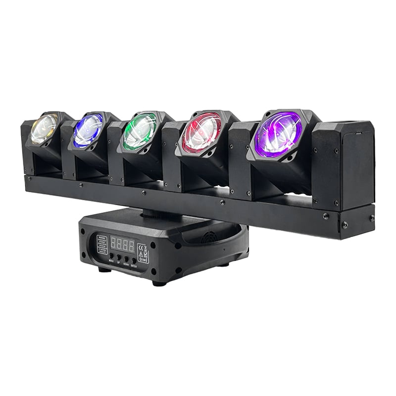 Luce da palco AOPU per DJ, mini luce oscillante per testa a cinque dita, per feste, bar e concerti vocali