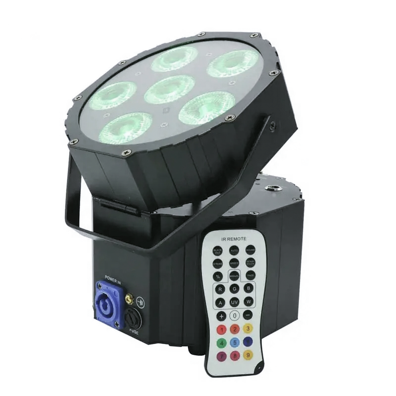 AOPU Impermeabil 6x18w Rgbwa+uv 6 In1 Uplights DMX cu Comandă Wireless Alimentat pe Baterii Lumină LED Par