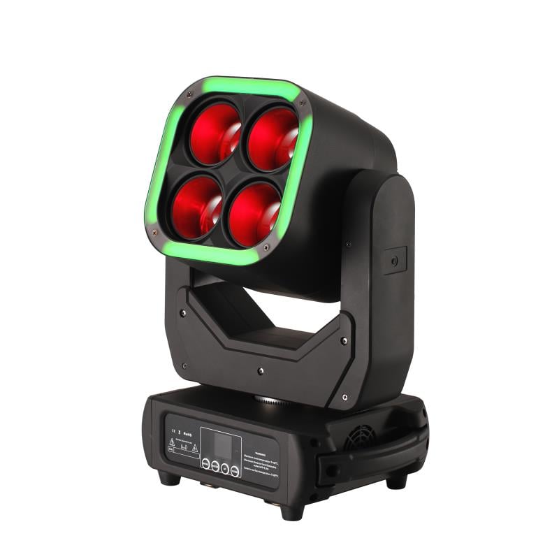 AOPU 4X60W RGB Four Heads Chameleon Zoom Wash Moving Head Light Zoom Light Led Moving Head Light for DJ Disco Music Show