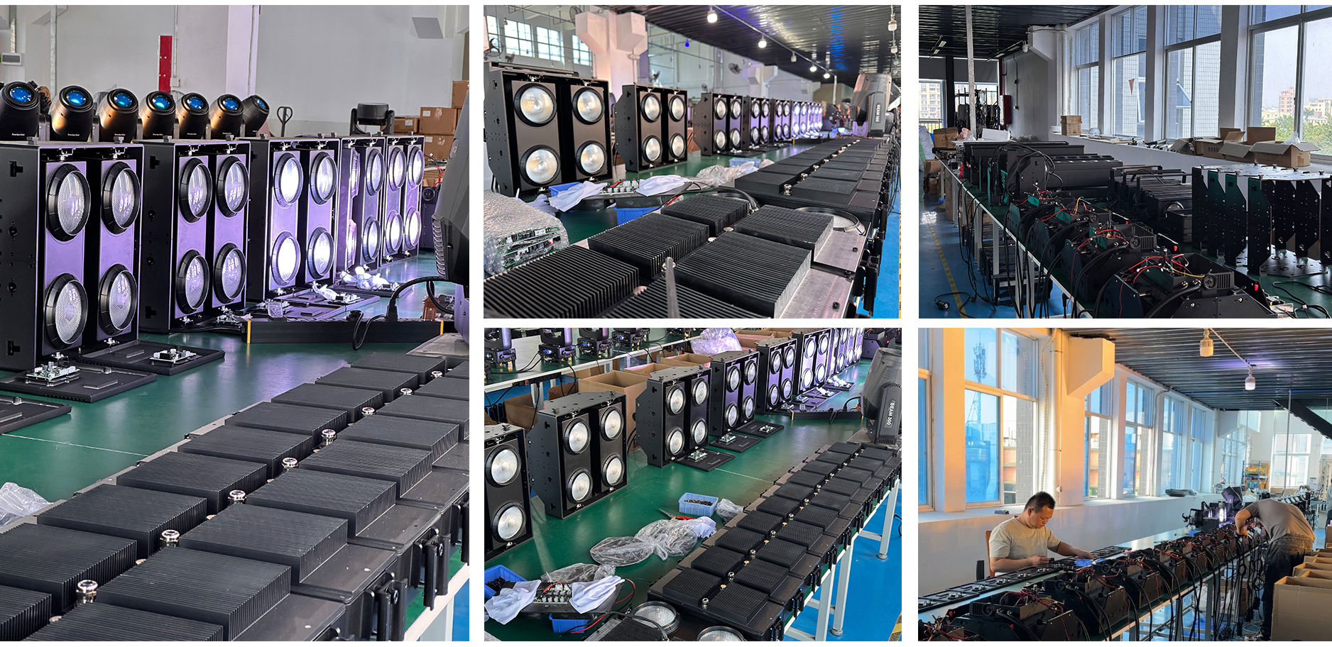 private mold waterproof 4x300w led cob audience light-3