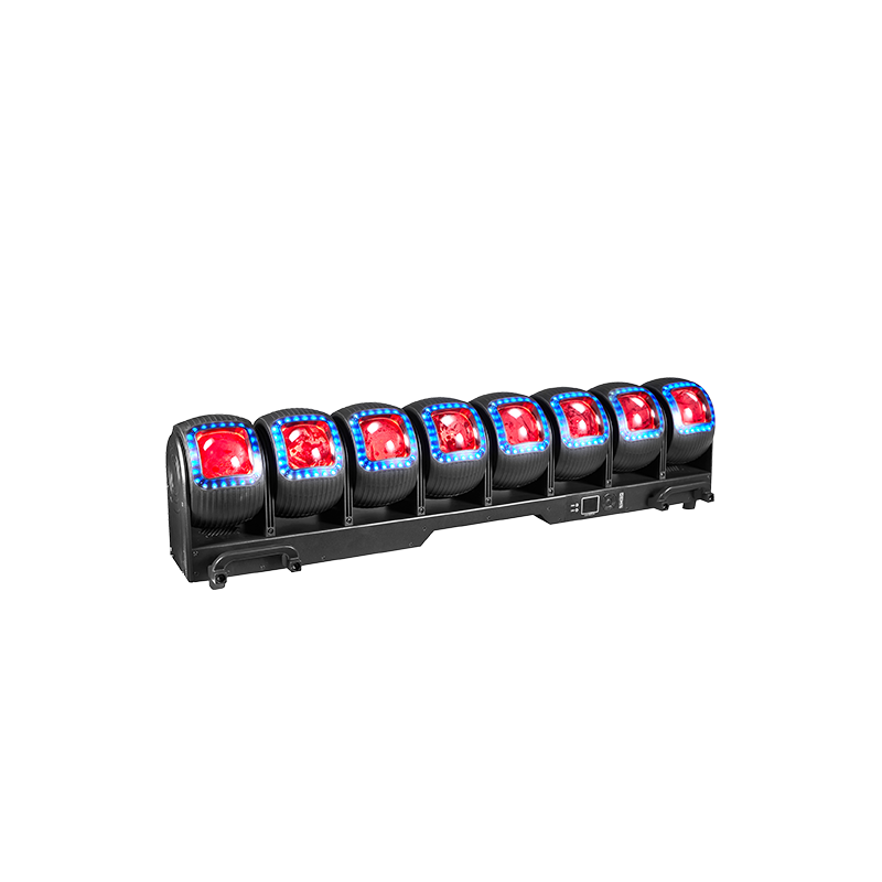 AOPU 8-Head Infinite Moving Head Light Professional Stage Lighting with Motion Effect Hot Wheels LED Effects