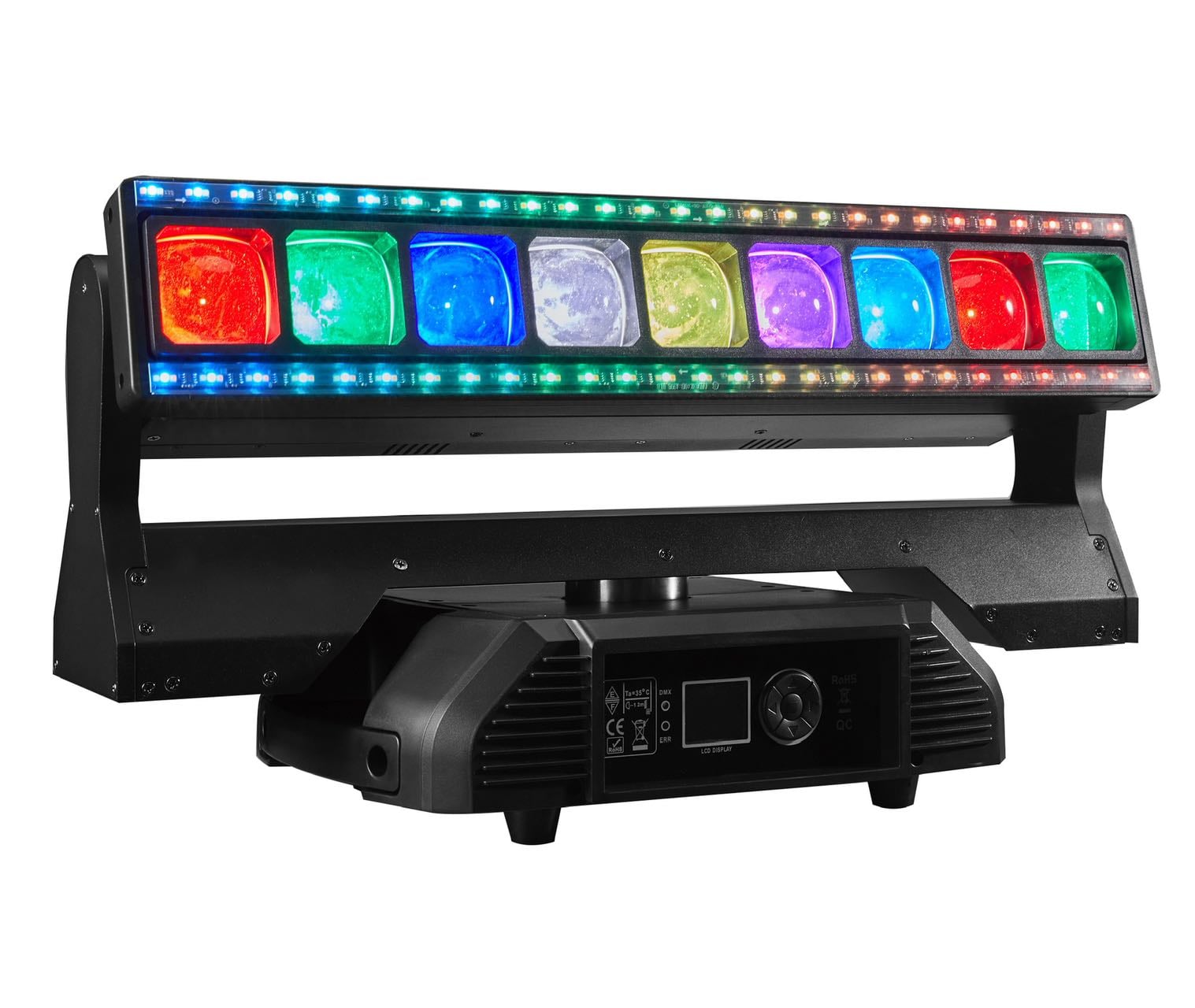 AOPU RGBW 9x40W LED Stroboskoplicht Bühnenbeleuchtung Moving Head Zoom Wash Licht mit unendlichem Farbmischsystem