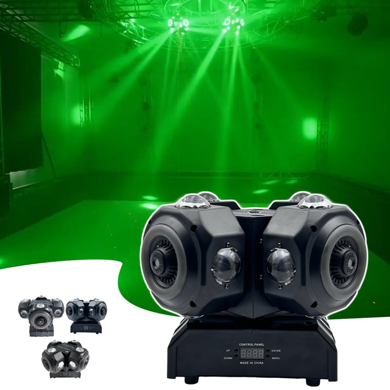 AOPU 4 Kopf RGBW Laser Moving Head Light mit Laserlicht