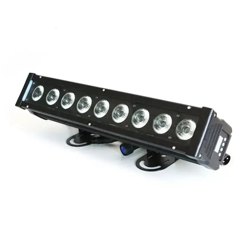 Ulkokäyttöön tarkoitettu vesitiukku, tehokas seinäpesuri, pikselipohjainen IP68 RGB 5-in-1 -seinäpesuri, 9 kpl, 12 W, LED-seinäpesuri