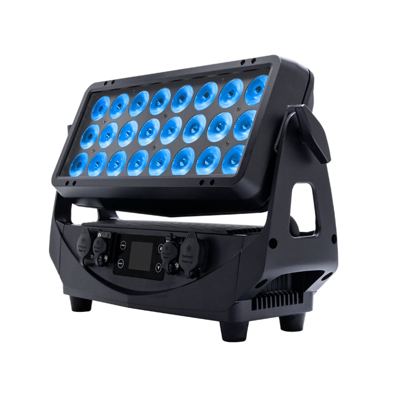 AOPU 24 × 20 W RGBW 4-in-1 IP65 -arkkitehtoninen seinävalaisin, 600 W, LED-kaupunkivalaisin, ulkoinen stroboskooppivalaisin, liikkuva päävalaisin rakennuksiin
