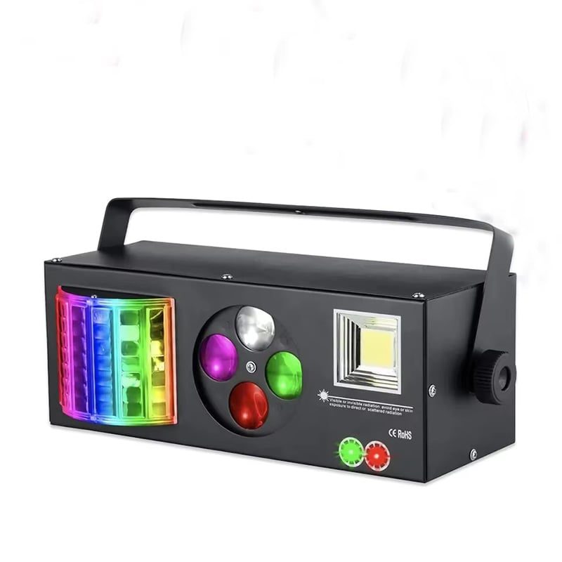 AOPU LED-Stroboskoplampe mit DMX-Steuerung, soundaktiviert, Mini-Strahler LED-Pinspot Bühneneffektlicht für Hochzeitsfeier, Party, DJ, Disco