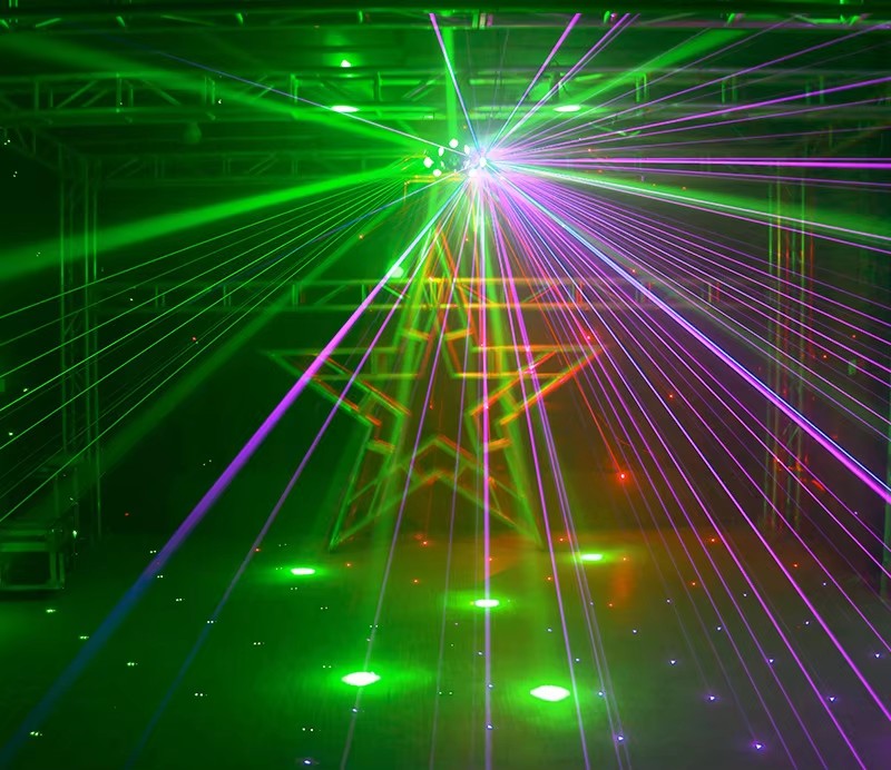 Laser Moving Head18pcs Creep Lamp Moving Head Laser Light Led Moving Head Light for Theme Park DJ Stage Disco