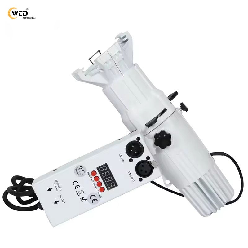 projecteur LED ellipsoïdal miniature Leko à profil DMX de 20 W, blanc chaud / blanc froid, pour studio télévisé et théâtre