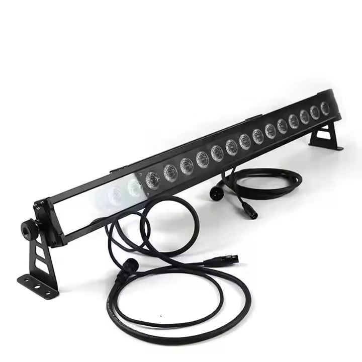 Kiinalainen vesitiivis ulkoinen IP68 -luokan DMX RGB -pisteenohjattu 5-in-1 -valaisin, 18 kpl, 12 W, LED-seinäpesuri