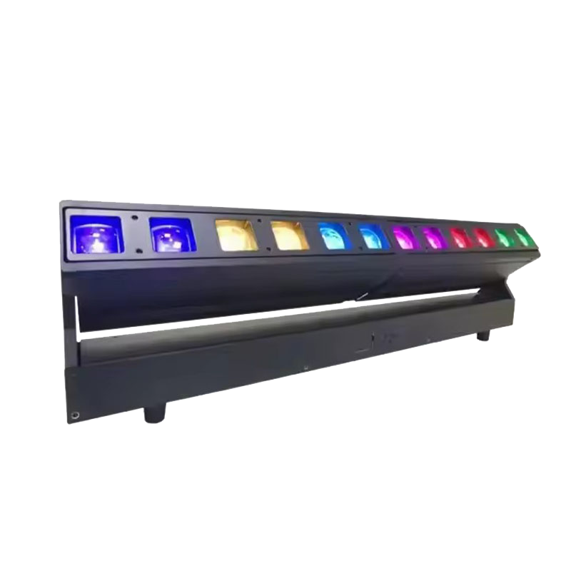 أضواء LED قابلة للحركة من نوع Beam Bar بقدرة 12×40 واط RGBW، ومزودة بوظيفة التركيز (Focus) والاهتزاز (Shaking)، وقابلة للتكبير/التصغير (Zoom)، ومناسبة لعروض الـDJ والحفلات والبارات والديسكو وقاعات الغناء (KTV) والمسارح