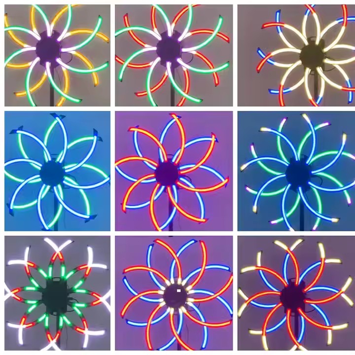 AOPU LED Windmill Lights 180W 576*0.3W LED 5050RGB 3in1 Lamp Bead Night Club Matrix Light DJ Matrix LED Light for Bar Disco