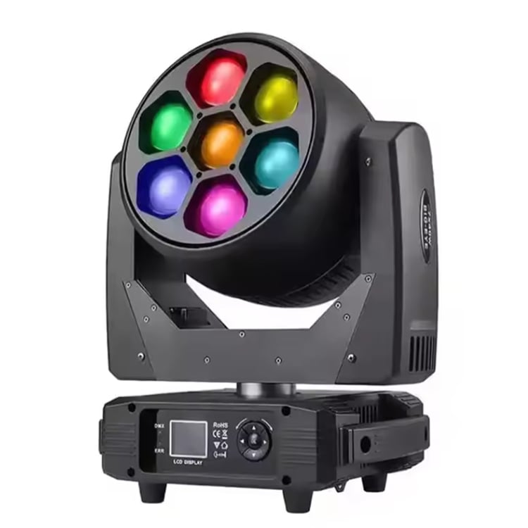 AOPU 7x40W 4In1 Bienenauge LED Mini Moving Head Licht mit CTO Wash Zoom RGBW Strahler Bühnenlicht