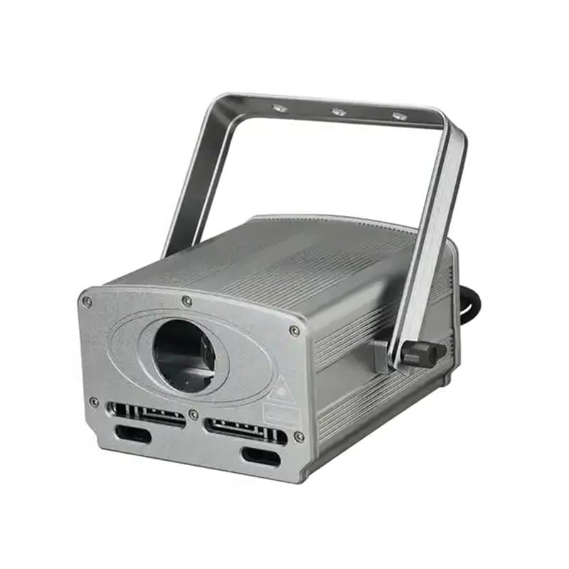 AOPU 2W IP65 ulkokäyttöön sopiva laserprojektori, valaistusvarusteet, mukautettavissa, kulta-asiakas, DMX512-ohjaustila, alumiinirunkoinen, hotellien käyttöön