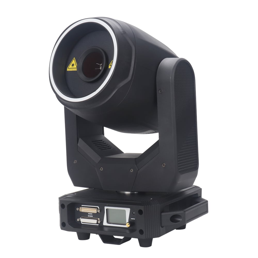 AOPU 5 W RGB Gobo-kuvioinen laser-valokone Zoom vilkkuvalla efektilla sopii DJ-laser esityksiin