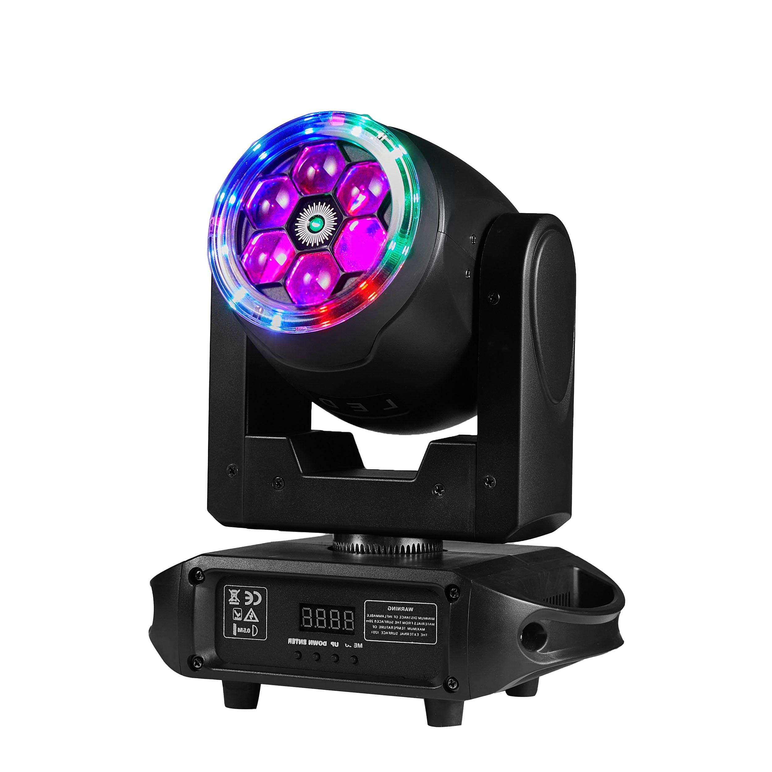 AOPU RGBW 6 kpl 15W Bee Eye DJ-valaisin, laserinäyttö, liikkuva päävalaisin, apuvalolla baariin, yökerhoon