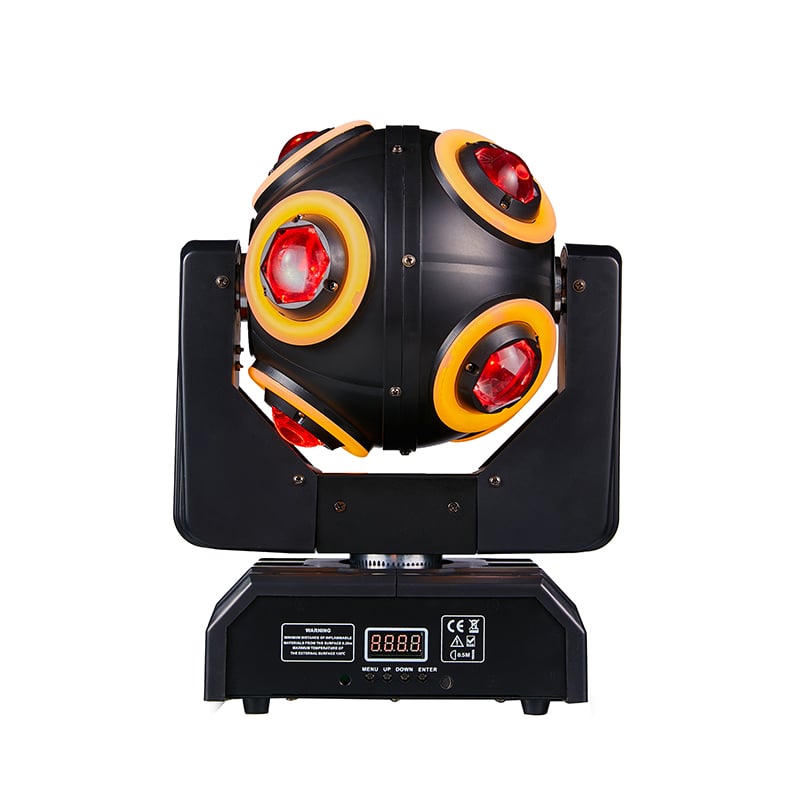 AOPU 8x10W EGBW 4in1 LED-sädekisko Liikuteltava pää, jossa on 8x0,5W kultaiset valokalvot DJ-barille