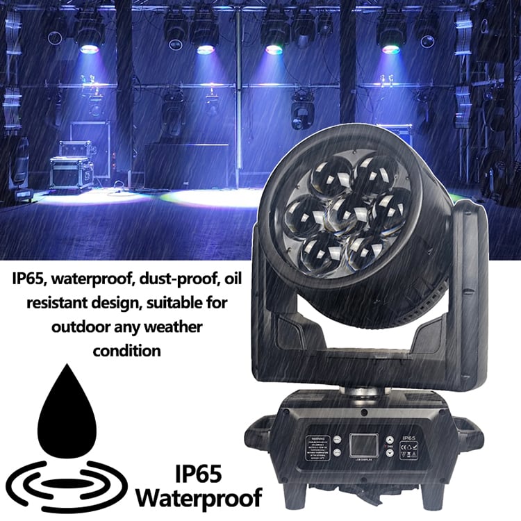 AOPU 7x 60W RGBW Außen-Spot mit LED-Filament IP65 Außen-Eventbeleuchtung