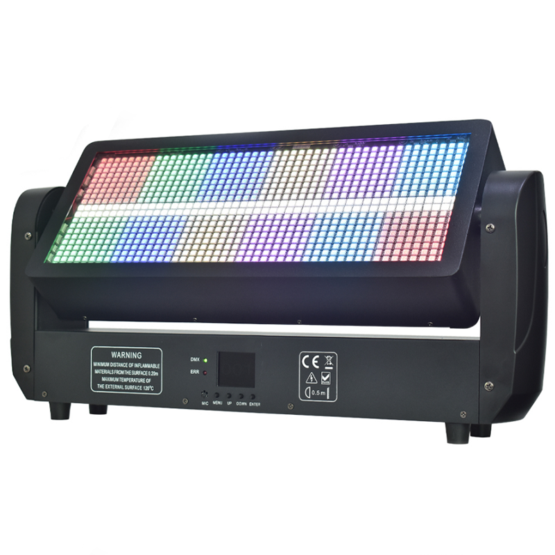 Projecteur stroboscopique AOPU 200 W RGBW à 960 LED, projecteur mobile pour scène, lumière DJ à tête oscillante en 12+12 sections, idéal pour concerts