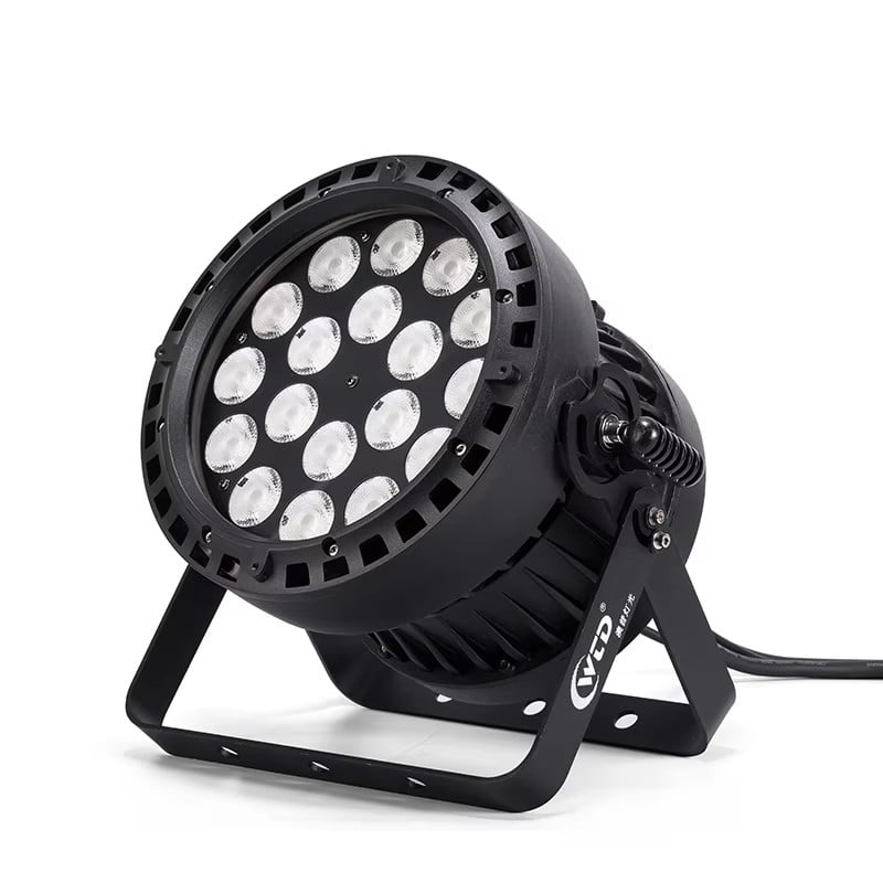 พาร์ไลต์ LED 18W RGBWA UV กันน้ำ 6In1 IP65 ใหม่ สำหรับเวทีและงานอีเวนต์ แสงแบบลำแสง ควบคุมผ่าน DMX เหมาะสำหรับงาน DJ