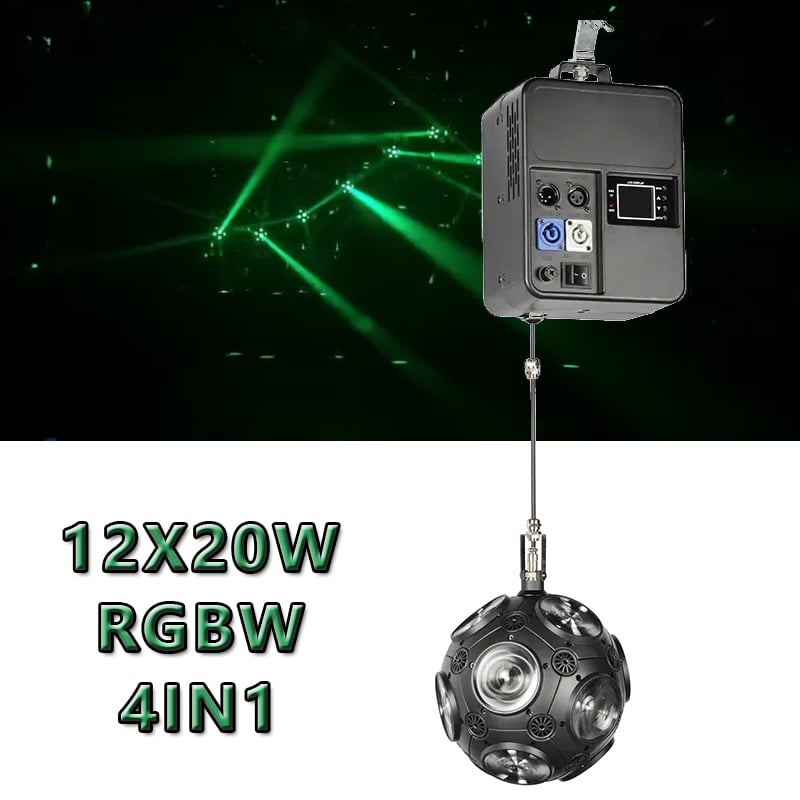 12*20W LED Hebe-Fußbälle Bühnenlicht Nachtclub Neueste Discokugel-Beleuchtungssysteme RGB Disco-Kinetic-Kugel