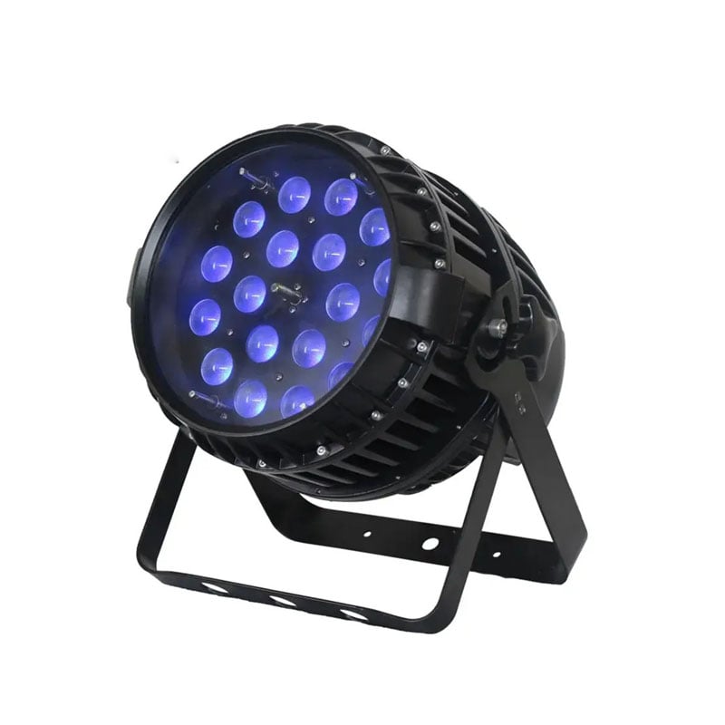 AOPU 18x10w RGBW 4IN1 DMX LED Par 64 -valaisin, zoomaus, LED-näyttövalaistus ulkoilmaan, häät