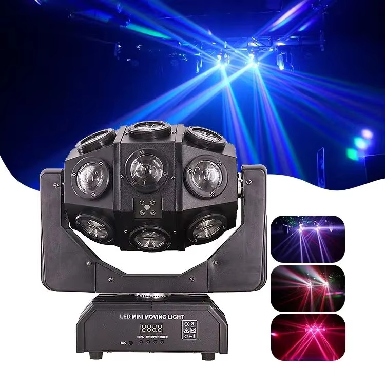 18x10W RGBW 4-in-1 LED Scheinwerfer Moving Head Laserstrahllampen für DJ-Party-Nachtclub Rotierendes Disco-Effektlicht