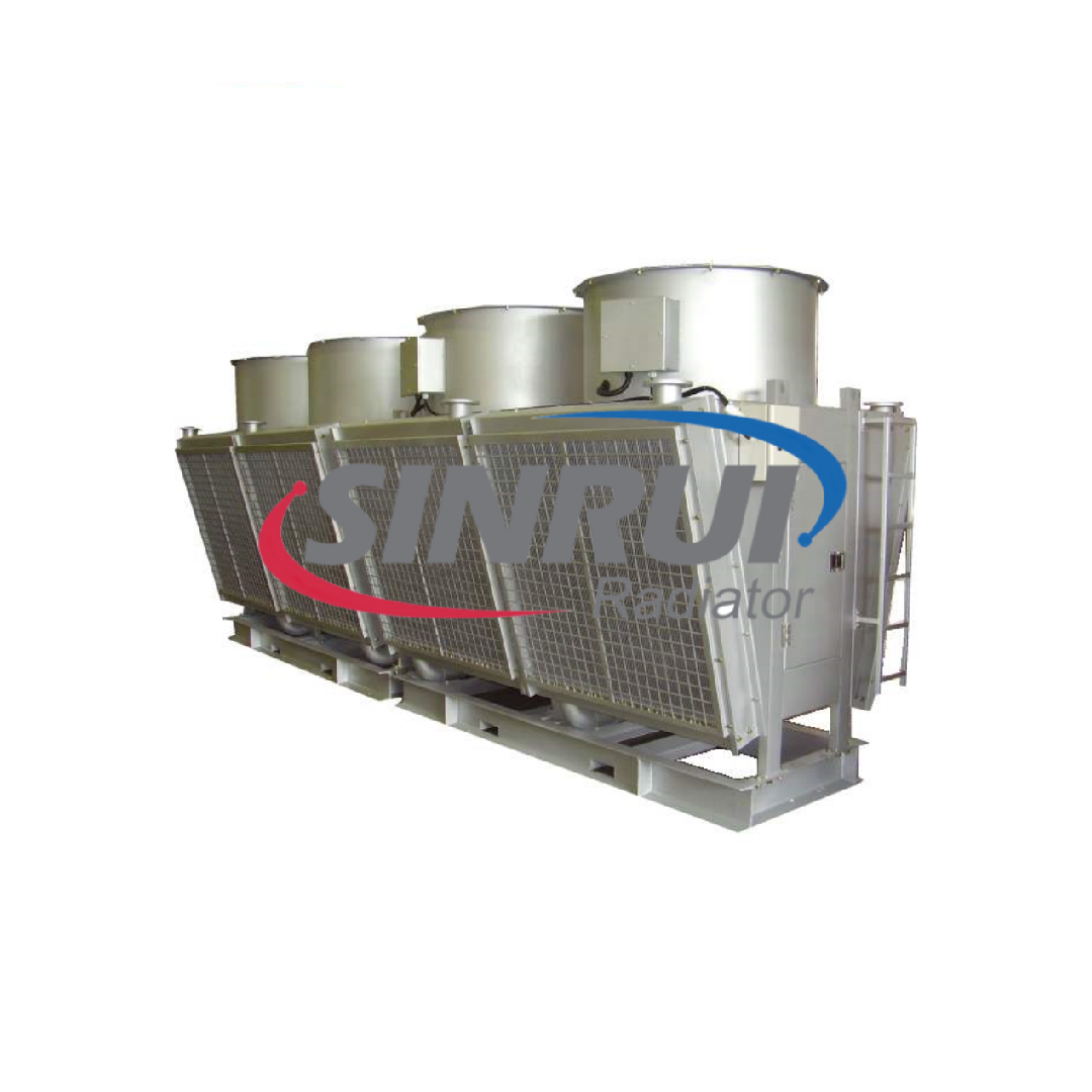Copper Tube V Type Tube Fin Dry Fluid Cooler for Injection Machines and Printing Lines