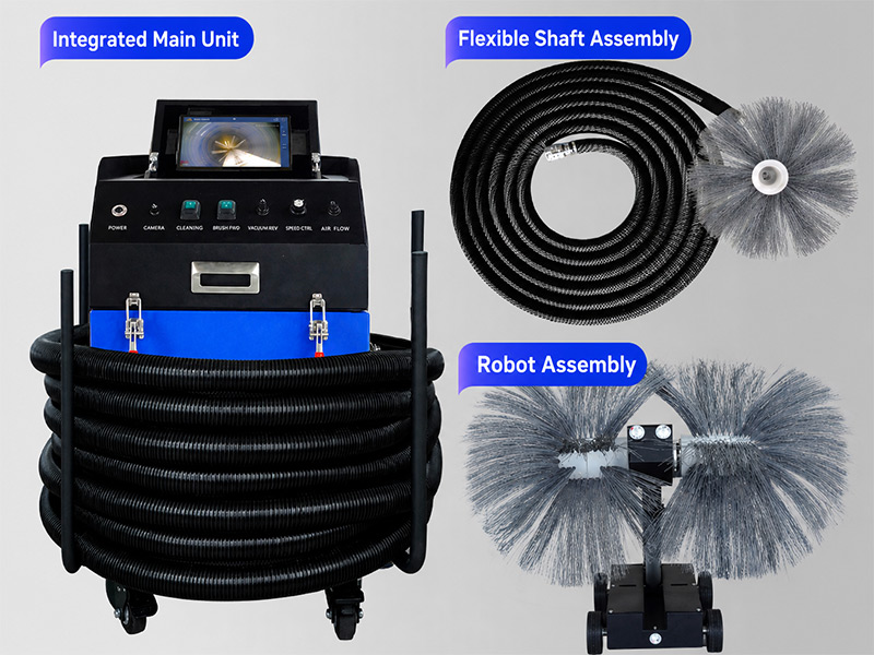 KT-986 Central Air Conditioning Duct Cleaning Machine: Integrated Main Duct Robot and Branch Duct Flexible Shaft System