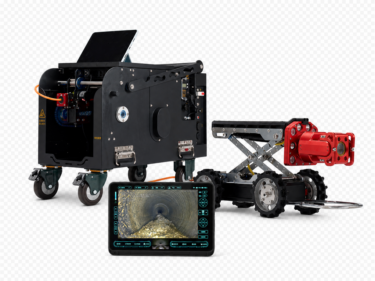 KT-965 Professional CCTV Pipeline Inspection Robot System for 260–3000 mm Pipes