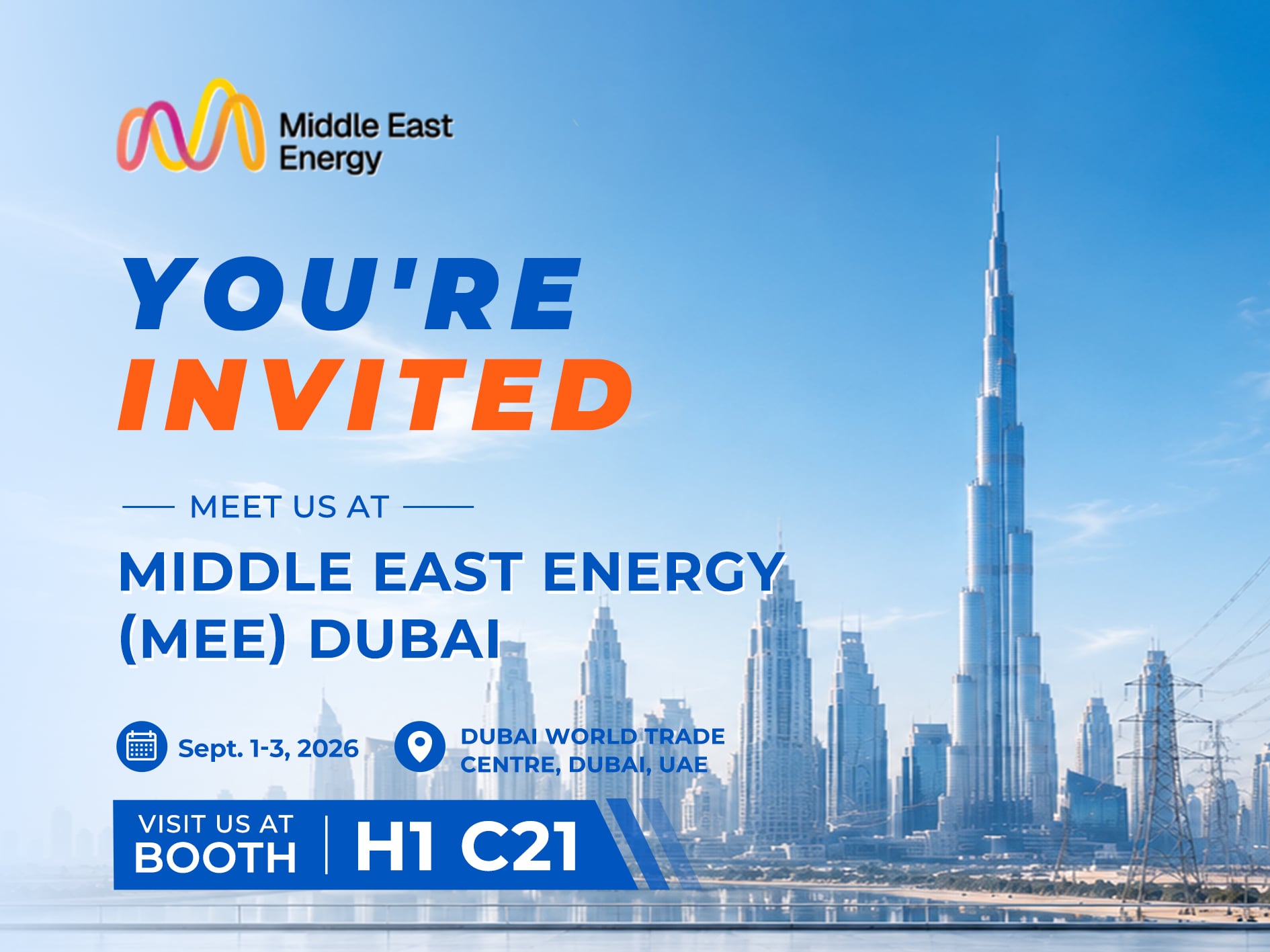 Gặp gỡ TANBOS tại hội chợ Middle East Energy 2026 ở Dubai