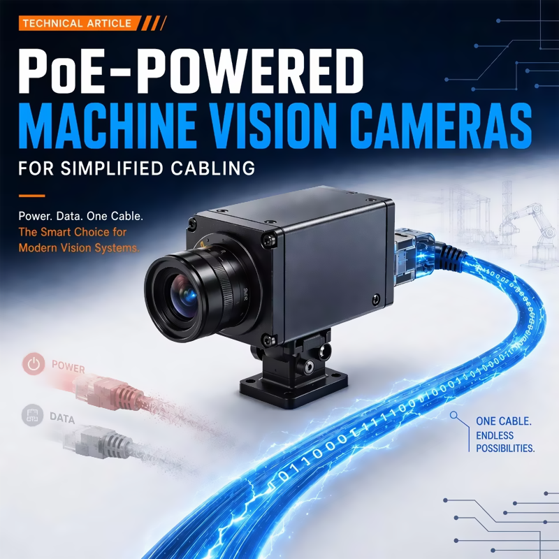 Lợi ích của việc sử dụng camera thị giác máy tính được cấp nguồn qua PoE để đơn giản hóa việc đi dây là gì?