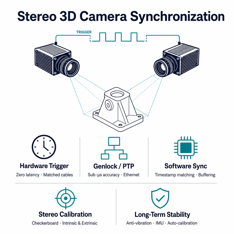 Làm thế nào để đồng bộ hóa nhiều camera thị giác máy nhằm ứng dụng đo lường 3D nổi?