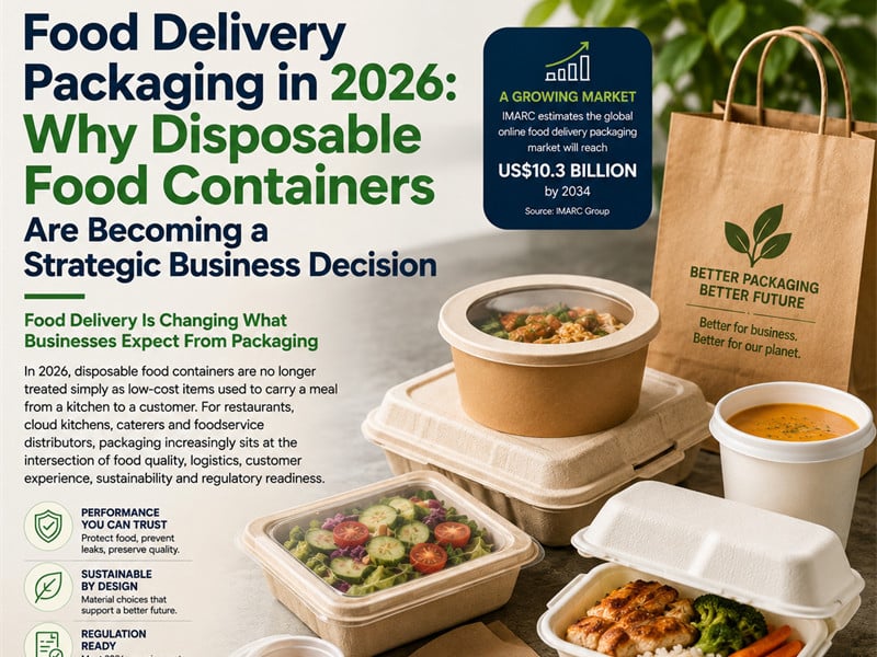 Envases para la entrega de alimentos en 2026: por qué los recipientes desechables se están convirtiendo en una decisión estratégica empresarial