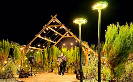 Solar UFO Street Lights Dazzle at South Korea Music Festival