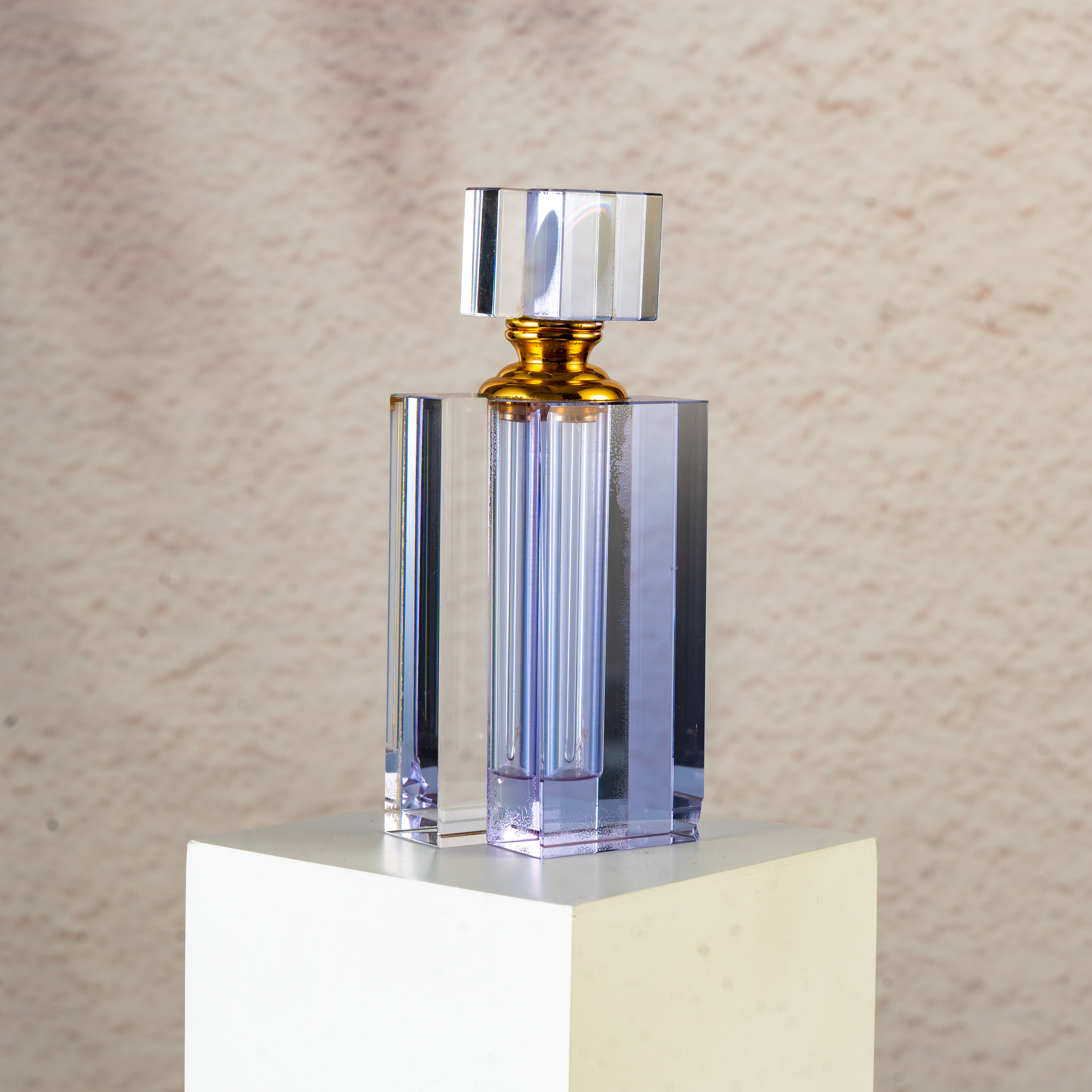 SmallBridge Crystal nieuw product transparant en paars samengesteld parfumfles kan aangepast worden parfumfles essentiële oliefles lege fles cadeau geven hoogwaardige producten