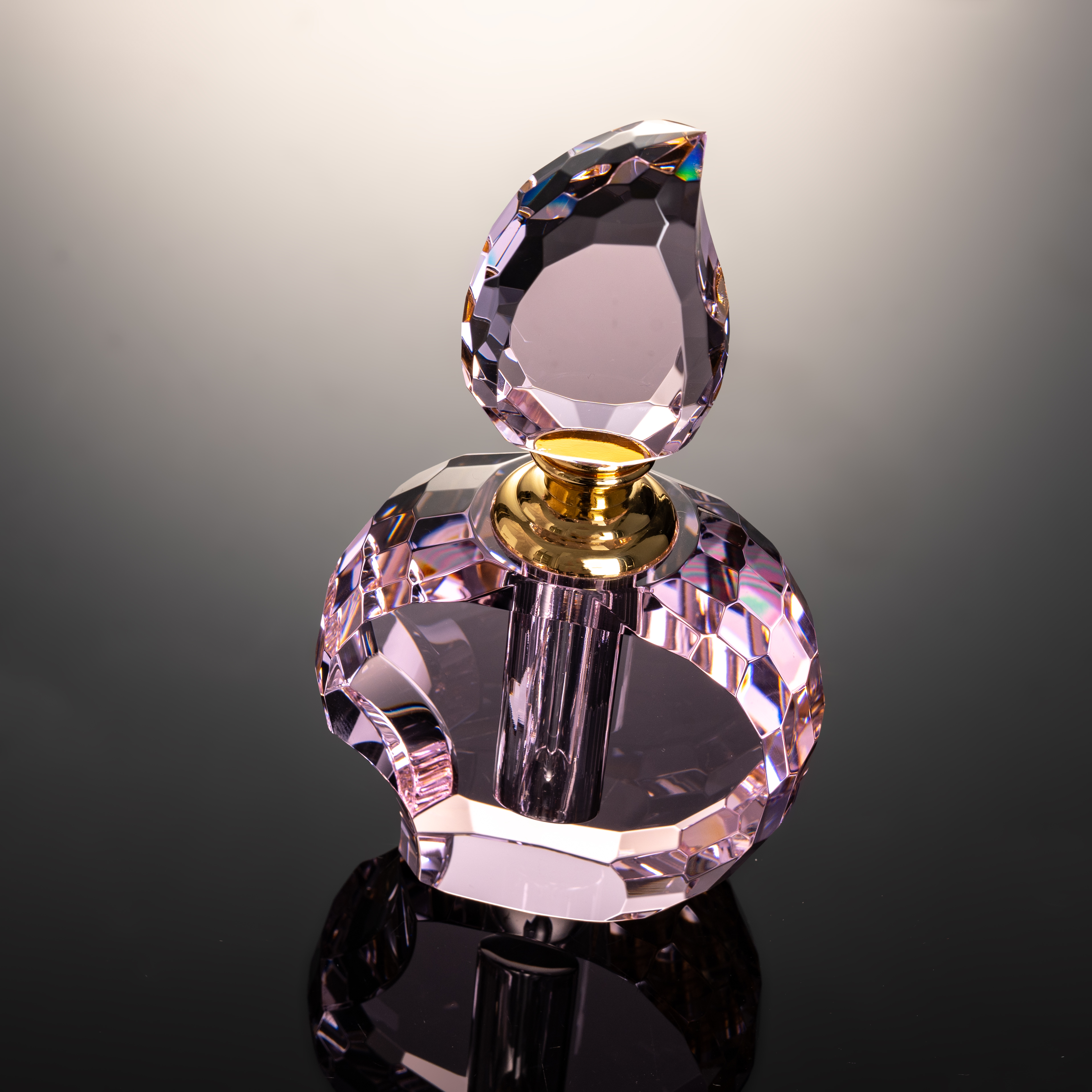 SmallBridge Crystal New Product Pink Half Apple perfume Bottle Customizable perfume Bottle Essential Oil Bottle Empty Bottle Gift Gift Premium Product
