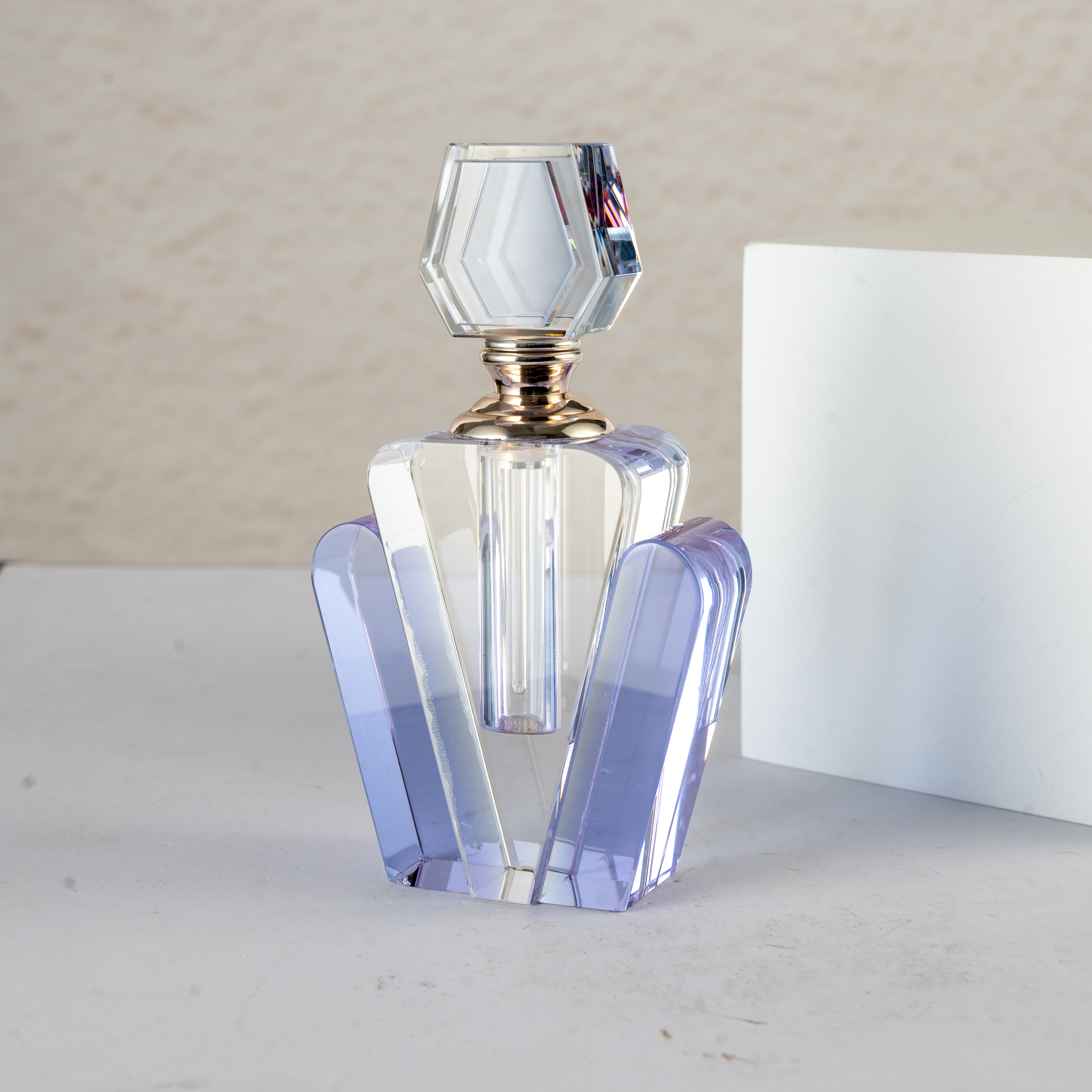SmallBridge Crystal new product transparent and purple perfume bottle can be customized perfume bottle essential oil bottle empty bottle gift high-end product