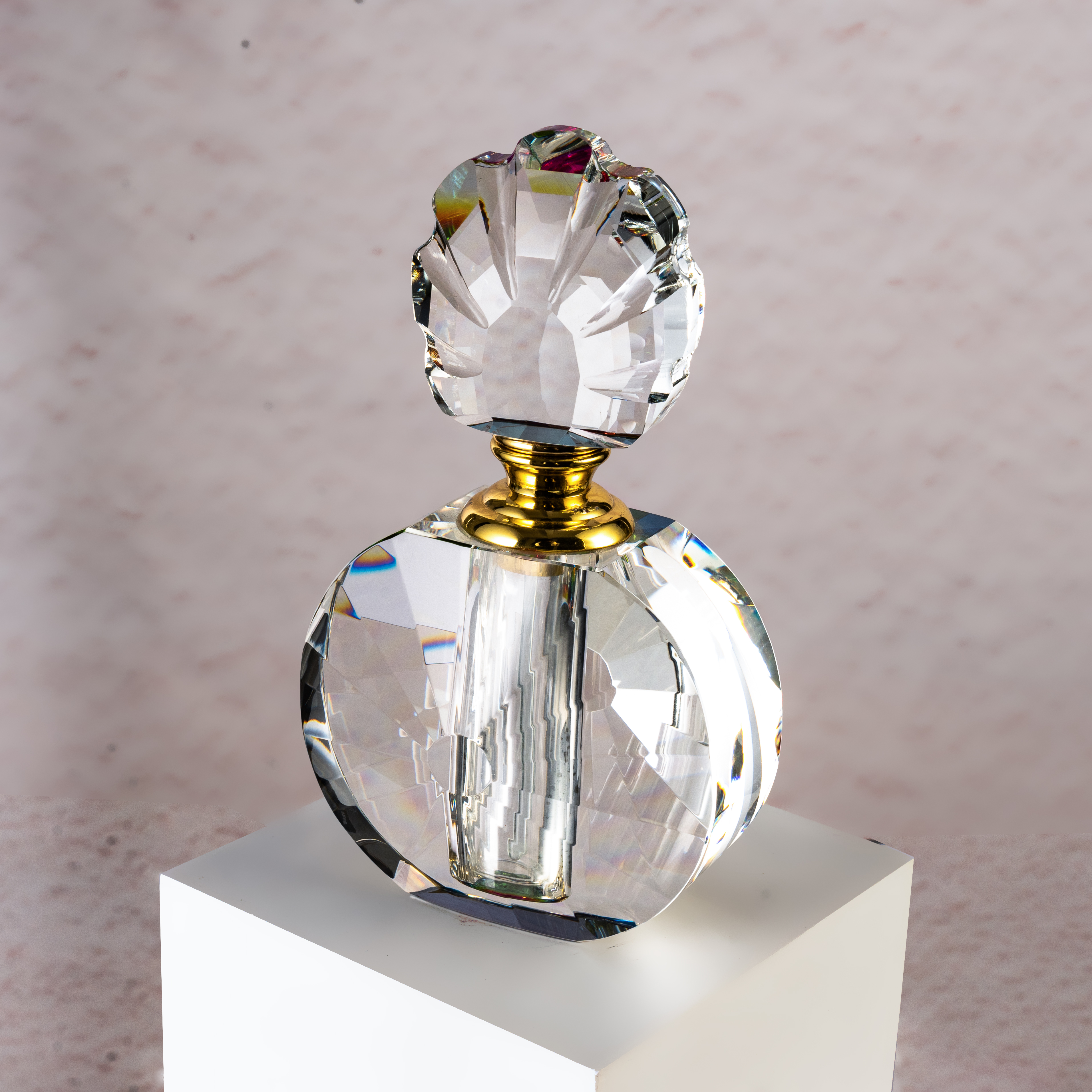 SmallBridge Luxury Crystal hajukattilainen maassa Transparent Color Plating Advanced Essential Oil hajukattilainen putoamisputken kanssa sopii henkilökohtaista käyttöä varten