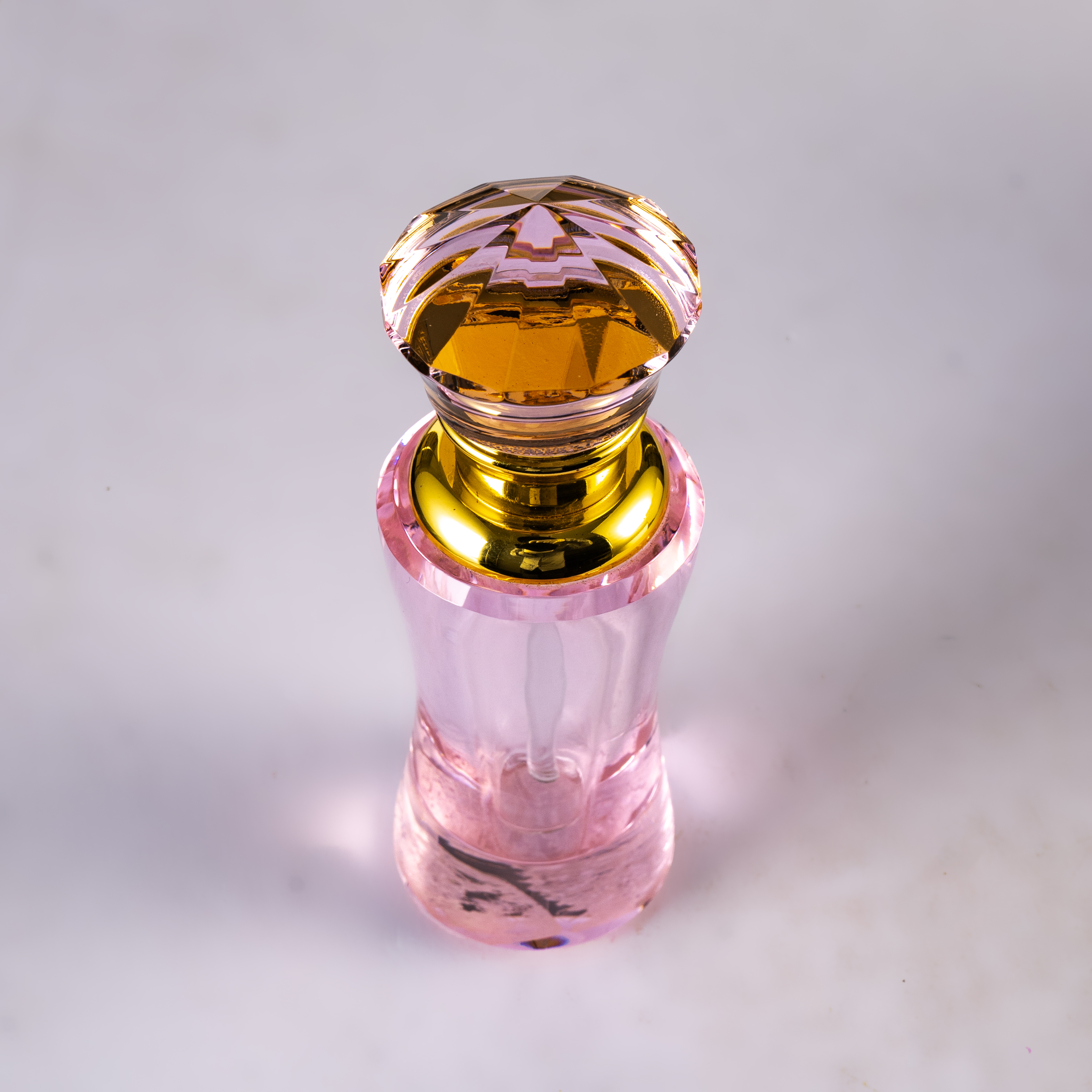 SmallBridge Luxury Crystal perfume Bottle Wholesale Pink Premium Essential Oil perfume Bottle with Water Dropping Stick for Personal Use