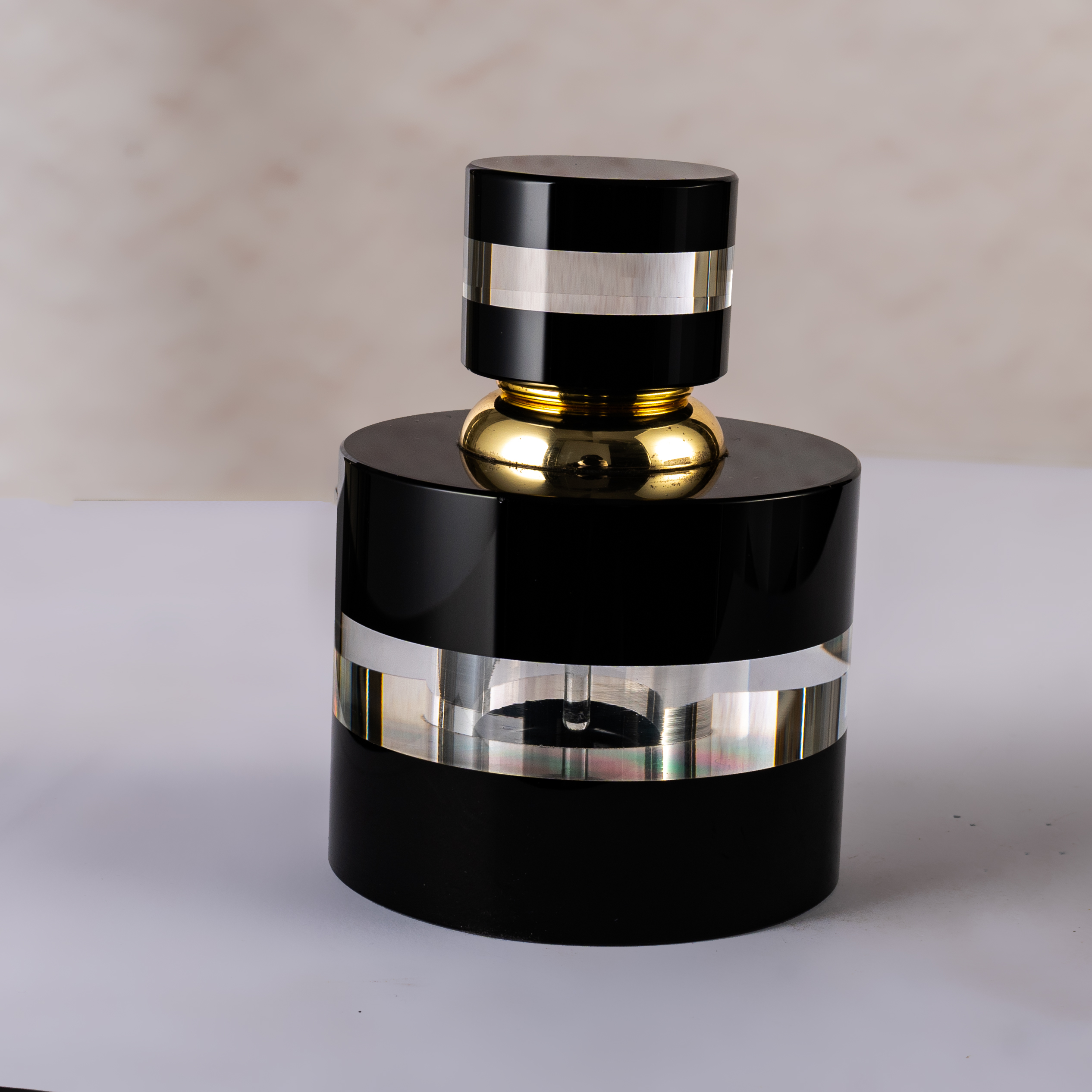 SmallBridge Luxury Crystal perfume Bottle Wholesale Black Splicing Premium Essential Oil perfume Bottle with Drip Stick is suitable for personal use