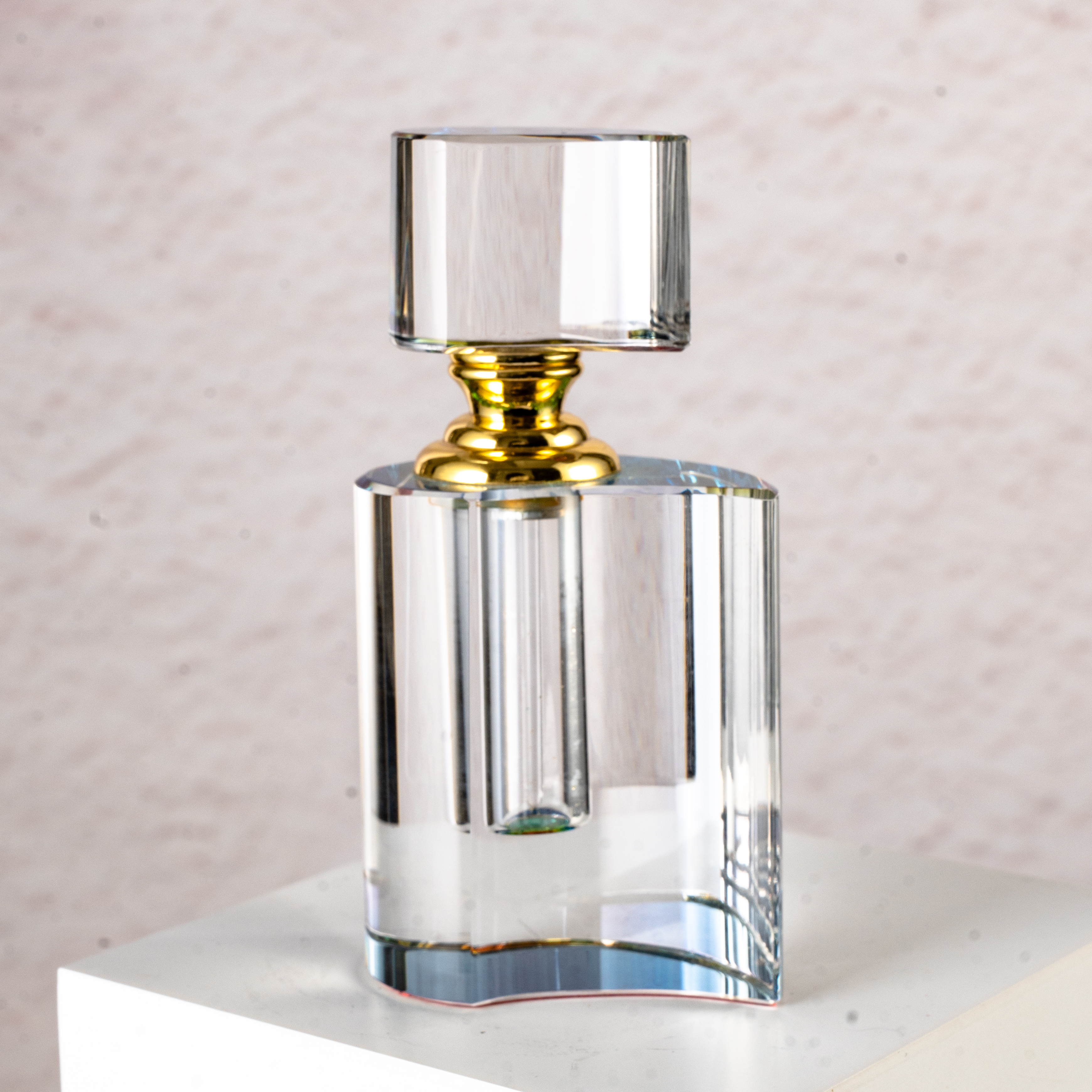 SmallBridge high-grade crystal perfume bottle Wholesale color plating process Comma shape beautiful atmosphere for personal use are suitable bottle weight about 246g