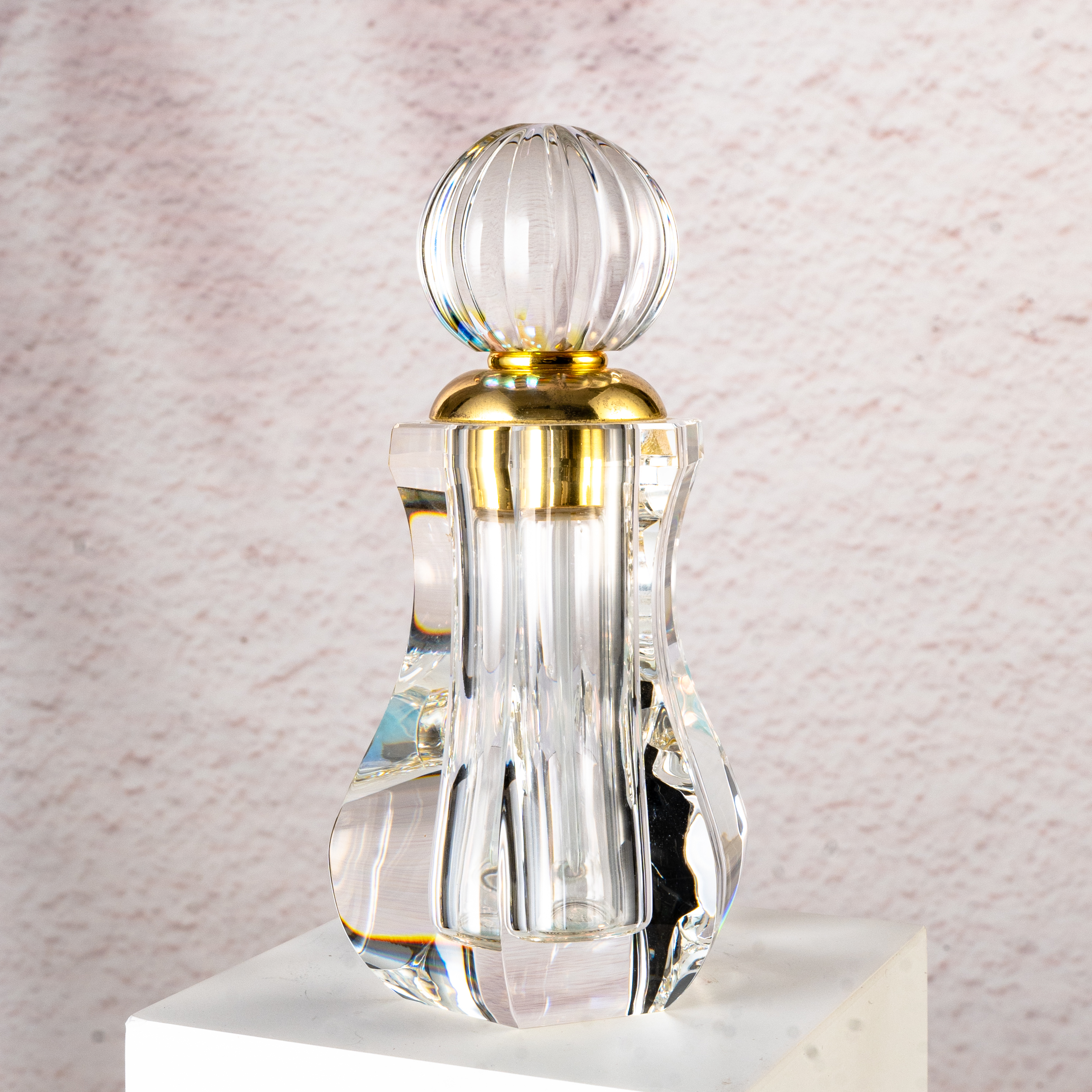 SmallBridge high-grade crystal perfume bottle transparent gourd shape wholesale can be customized for personal use can be used as a decoration collection bottle body 495g