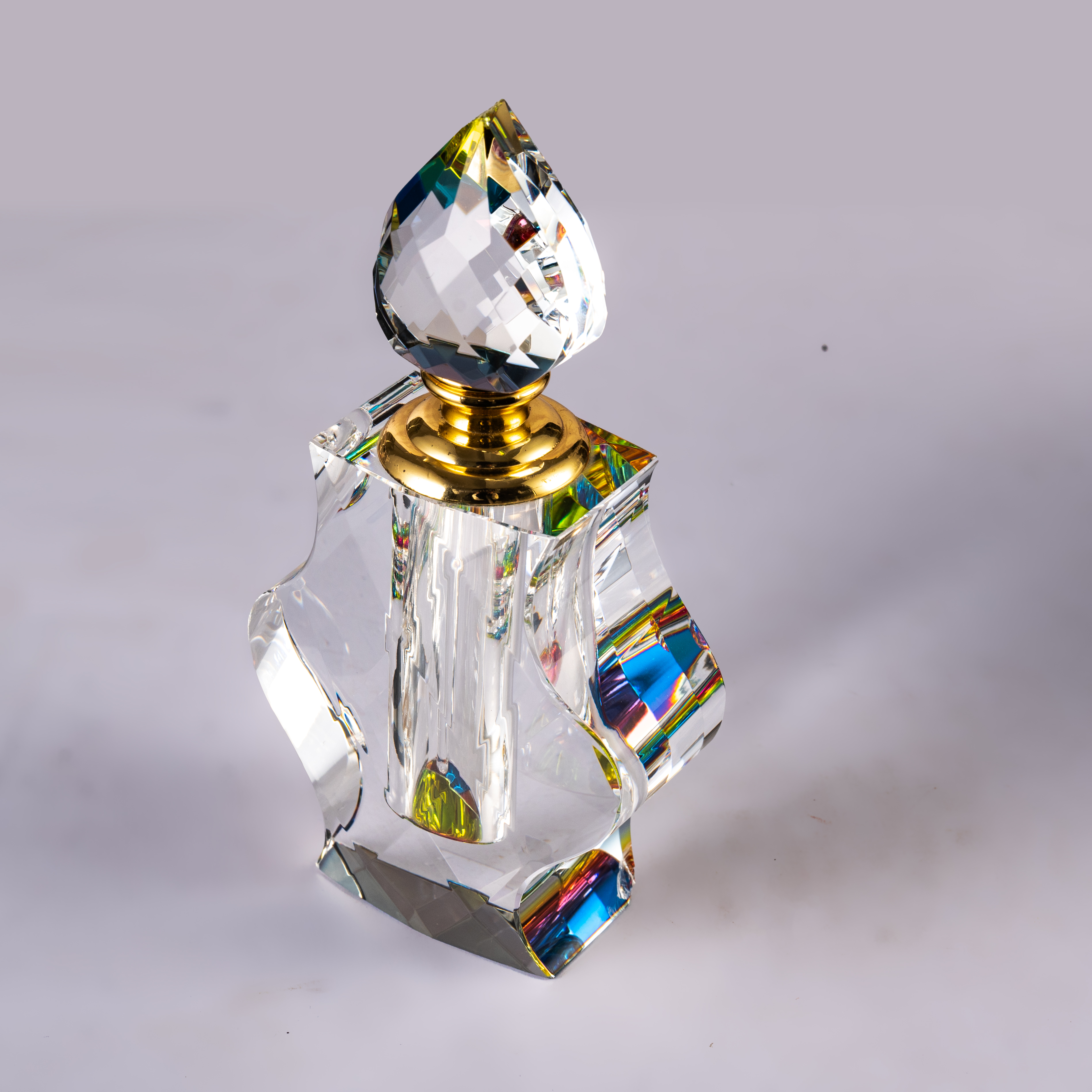 SmallBridge Luxury Crystal perfume Bottle Wholesale Color Plated Model Premium Essential Oil perfume Bottle with Drip Stick Suitable for Personal Use